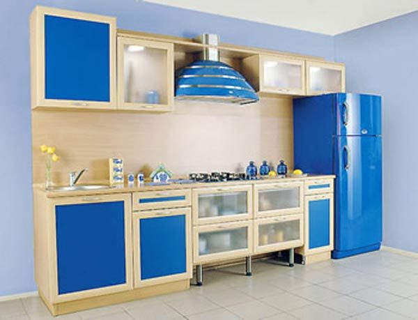 Kék konyha (35 fotó): videó utasítások a belső színek sötét színű díszítéséhez saját kezűleg, ár, fotó