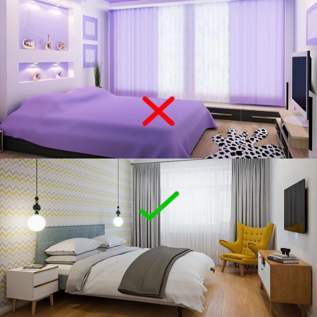 4 szín, amely kategorikusan nem lehet használni a hálószobában
