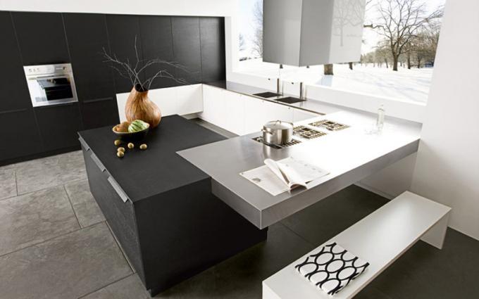 Fekete-fehér konyha (57 fotó): Hogyan készítsünk belső teret saját kezűleg, tapéta, konyhai szett, készülékek, fotó, ár és video oktatóanyagok
