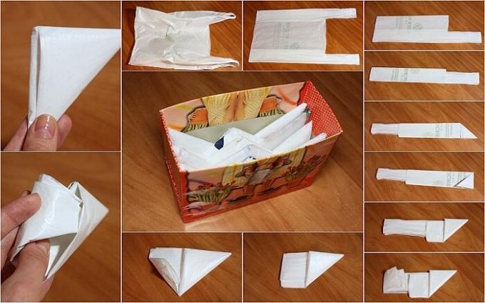 Mesterkurzus összecsukható csomagokat háromszög. / Fotó: lesat-scorpio.livejournal.com. 