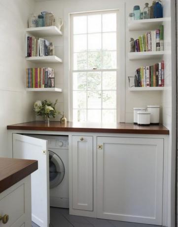 Milyen szépen elrendezve egy mosógép a fürdőszobában: 6 okos ötletek