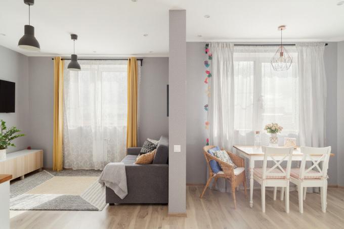 Javítás saját kezét: költségvetési dvushka 45 m² egy sikertelen terv