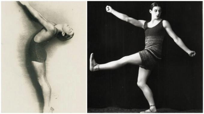 Fürdőruhák balett Szergej Gyagilev társulata Coco Chanel (1924).