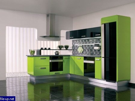 Fekete és zöld design