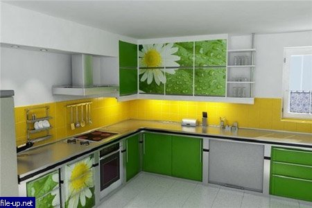 Sárga-zöld design