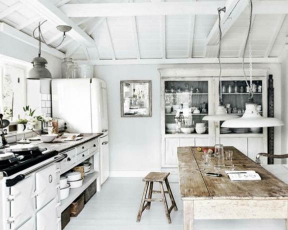 Konyha skandináv stílusban (45 fotó): a konyha-nappali belső díszítése, tervezési ötletek, videók és fotók