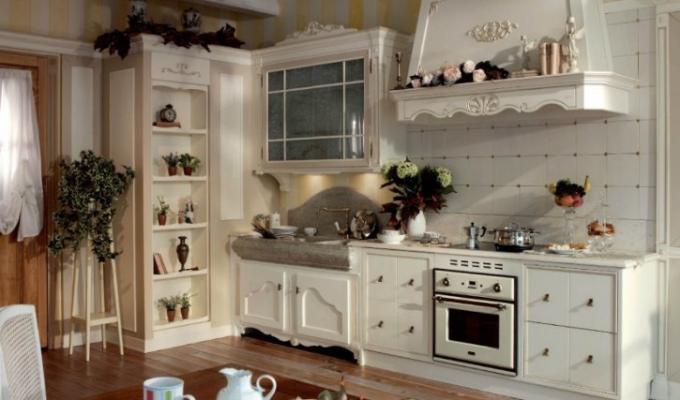Rusztikus konyha (44 fotó): videó utasítások a belsőépítészet saját kezűleg történő dekorálásához, milyen bútorok, függönyök, felvétel, ár, fotó