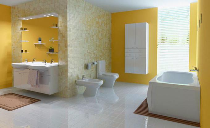 Hogy padló a fürdőszobában szikrázott szoba tisztaság, seprű és mop elég.