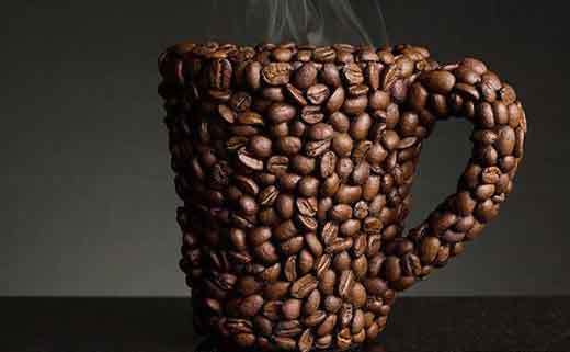 Kávébab, mint a csésze dekoráció eleme
