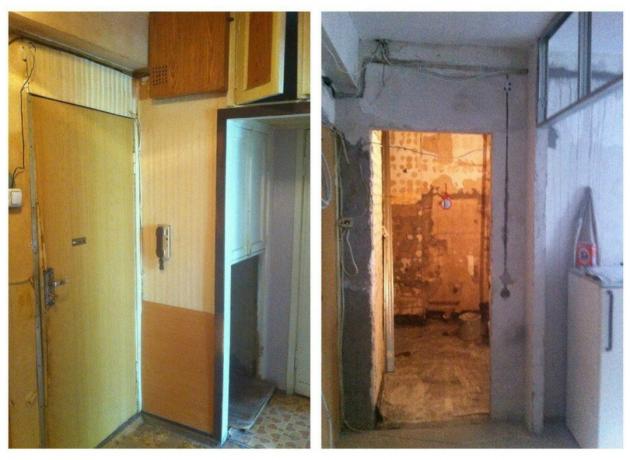 Dvushka 52 m² megölte „Sztálin”: előtt és után
