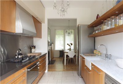 Hosszú, keskeny konyha - elrendezés (41 fotó) egy kényelmes tér